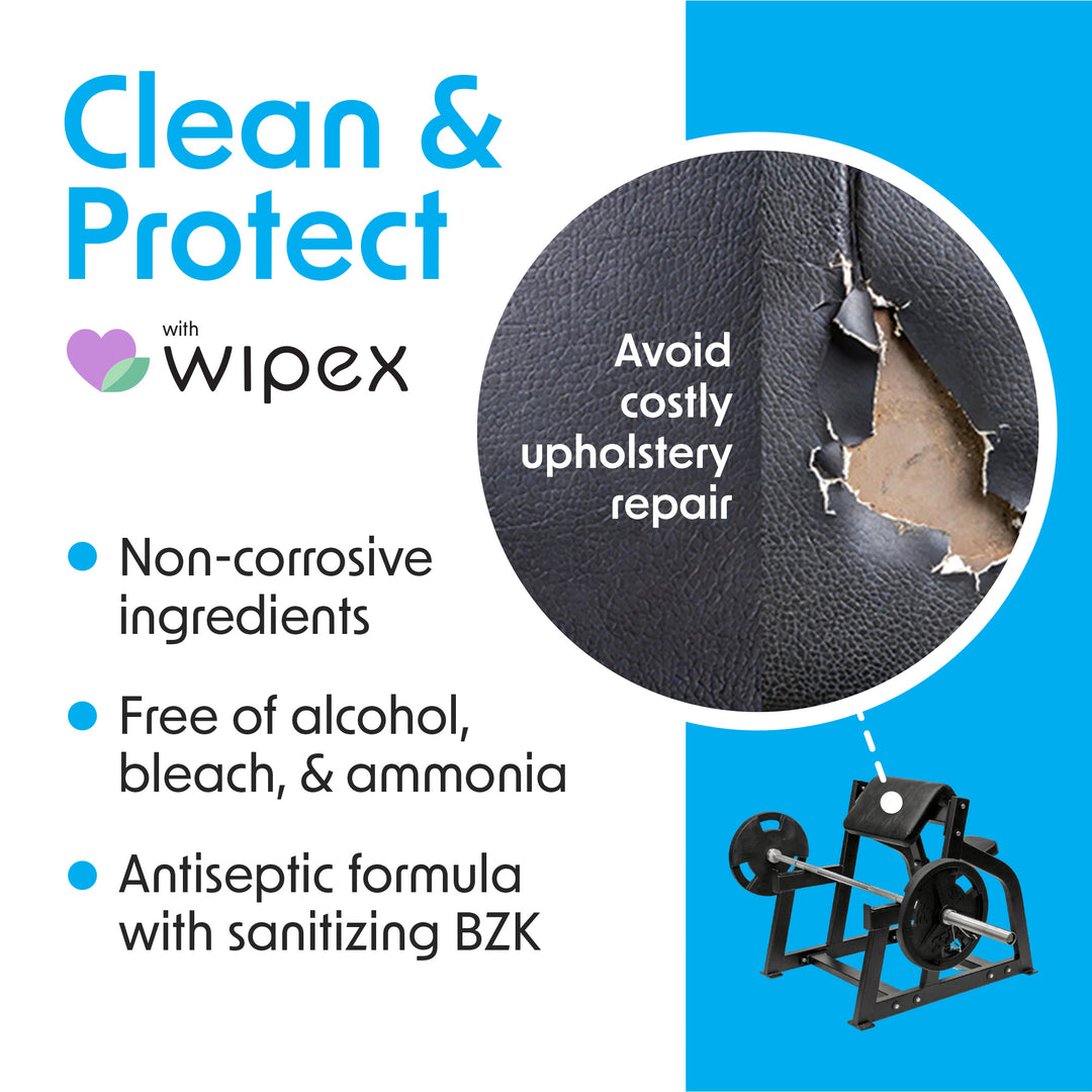 Wipex Antibacterial Bulk Gym Wipes Refill Roll 800ct | Skin-Safe 98.9% Natural Formula | Biodegradable Cloth