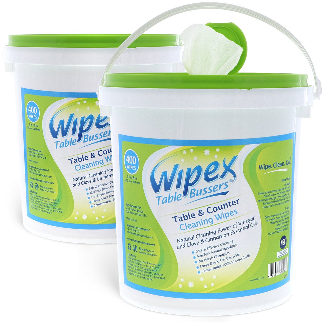 All-Purpose Natural Cleaning Wipes | Biodegradable Cloth | Portable Dispensing Bucket - Wipex Cleaning Wipes