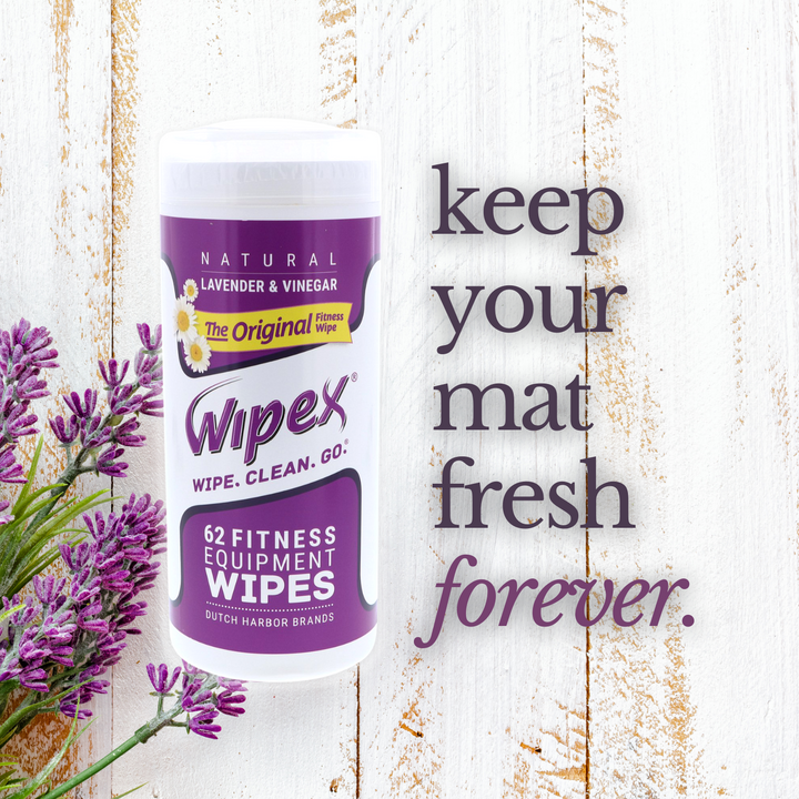 Natural Yoga Mat Wipes XL | Refreshing Lavender - Wipex Cleaning Wipes