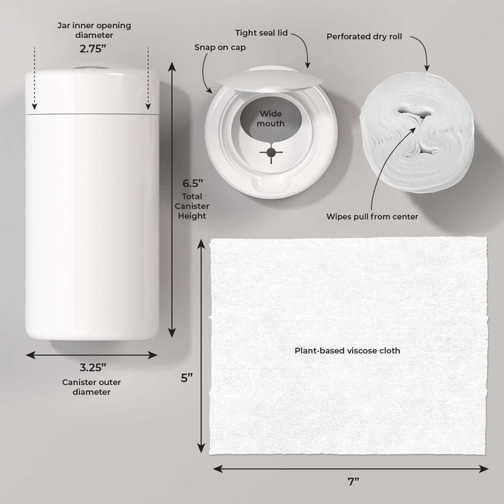 DIY 100% Plant-Based Dry Wipes Kit – Create Your Own Eco-Friendly Cleaning Wipes in Canisters - product_type by Wipex Co. - Available at wipex-natural-wipes.myshopify.com