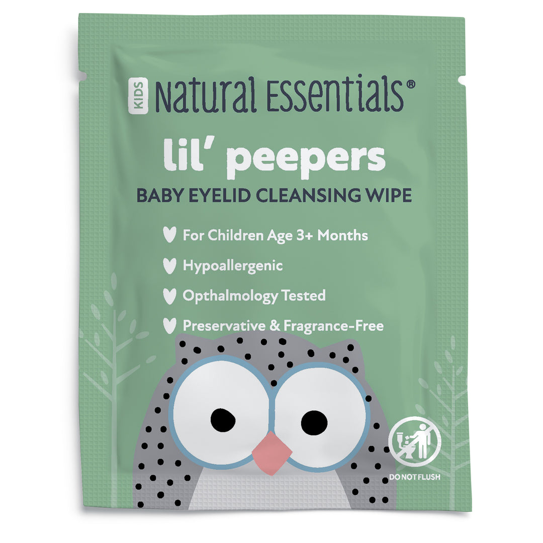 Natural Essentials® Eyelid and Eyelash Cleansing Wipes | Lil Peepers® 30 Individually-Wrapped Wipes | Safe for Babies, Kids, and Adults - Wipex Cleaning Wipes