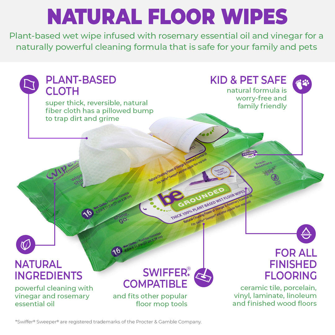 Natural Floor Cleaning Pads | Plant-Based Floor Wipes with Rosemary - product_type by Wipex Co. - Available at wipex-natural-wipes.myshopify.com