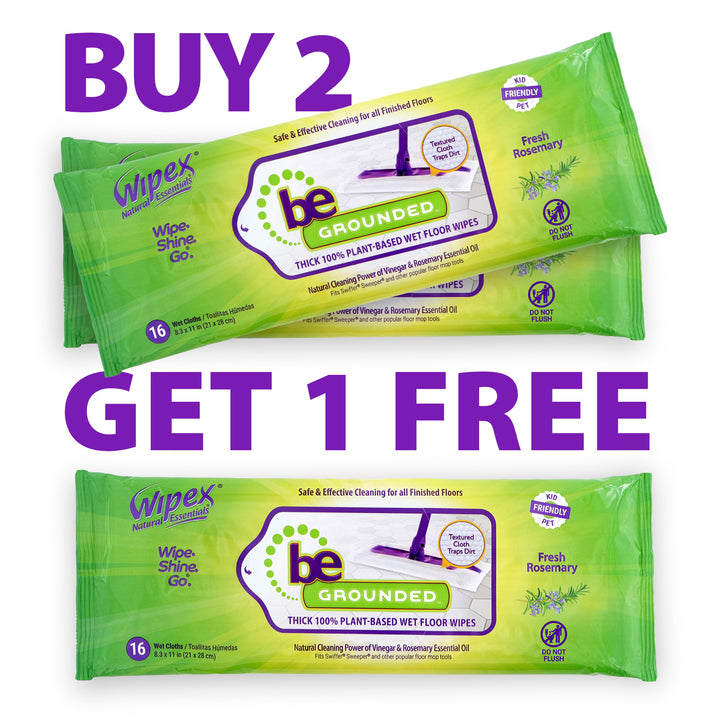 Natural Floor Cleaning Pads | Plant-Based Floor Wipes with Rosemary - product_type by Wipex Co. - Available at wipex-natural-wipes.myshopify.com