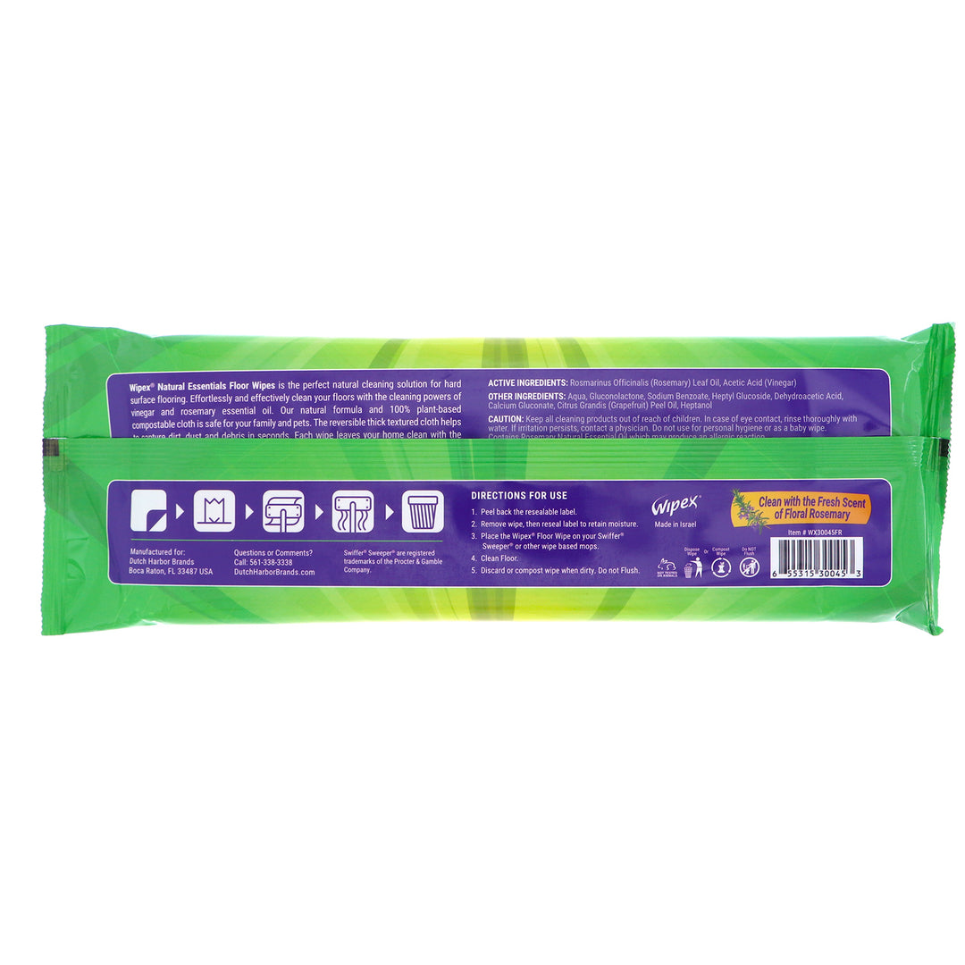 Natural Floor Cleaning Pads | Plant-Based Floor Wipes with Rosemary - product_type by Wipex Co. - Available at wipex-natural-wipes.myshopify.com