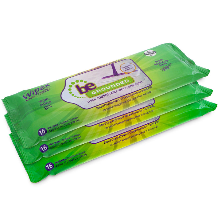 Natural Floor Cleaning Pads | Plant-Based Floor Wipes with Rosemary - product_type by Wipex Co. - Available at wipex-natural-wipes.myshopify.com