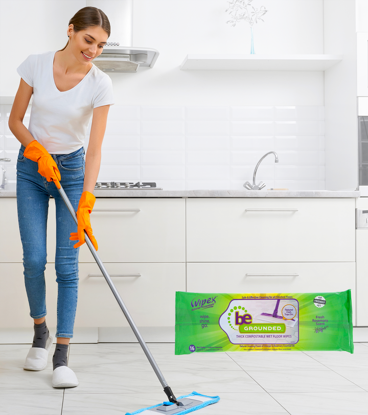 Natural Floor Cleaning Pads | Plant-Based Floor Wipes with Rosemary - Wipex Cleaning Wipes